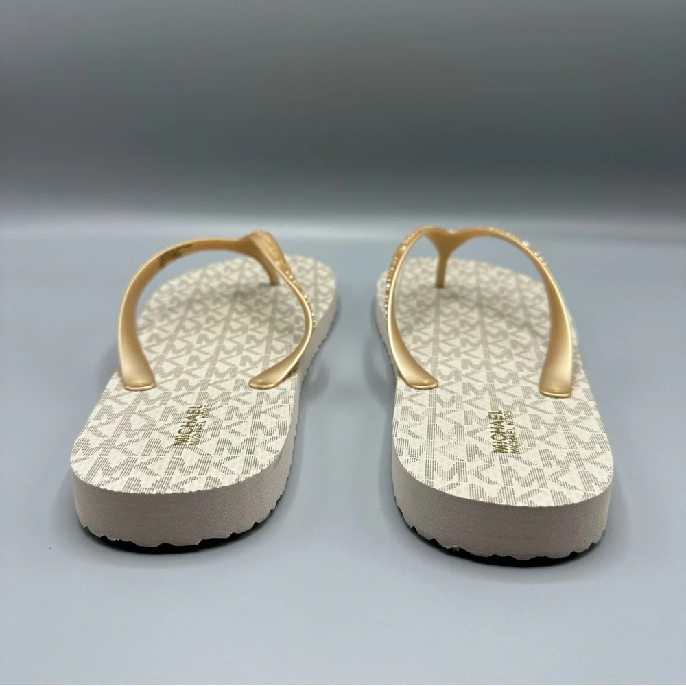 Michael Kors Logo Flip Flops Summer Flats Women’s Size 10M